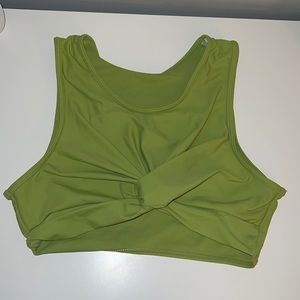 Green top bathing suit